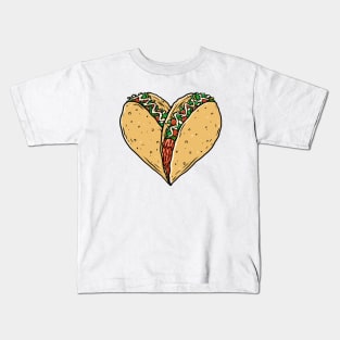 Taco Lovers Heart Kids T-Shirt